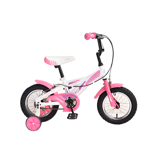 [129152] Bicicleta 12 bmx niña 1v max blanco/ rosado armada