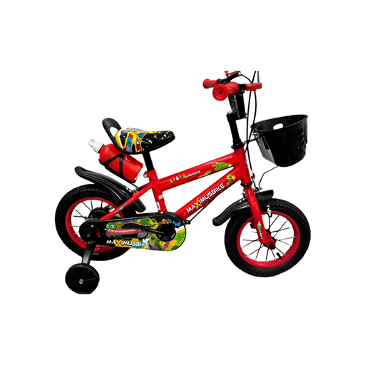 [144357] Bicicleta 12 bmx niño 1v max con canasta pl rojo armada