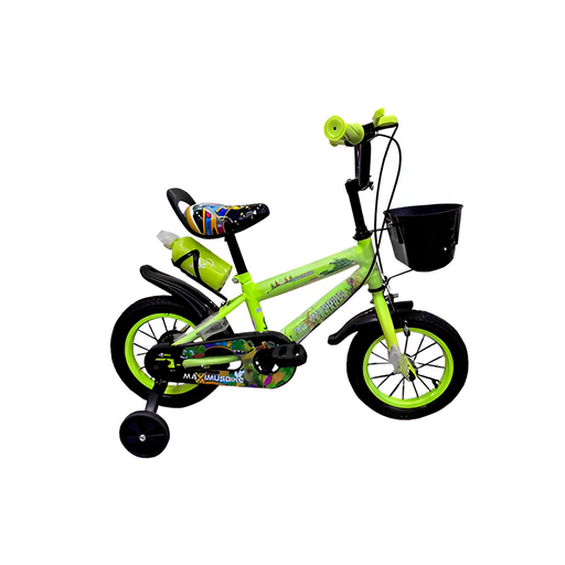 [144358] Bicicleta 12 bmx niño 1v max con canasta pl verde armada