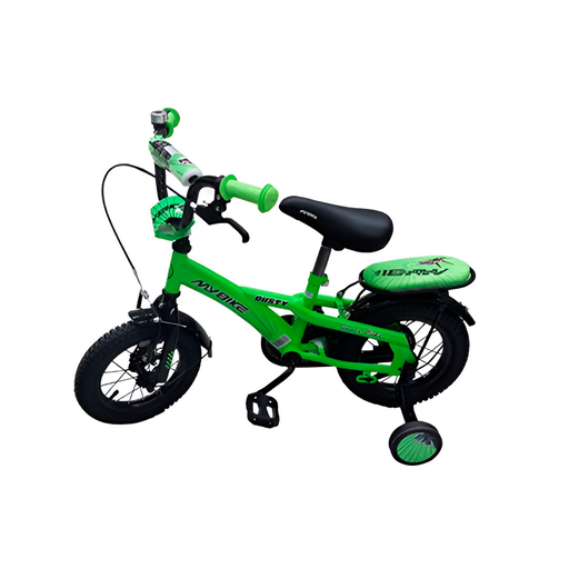 [129167] Bicicleta 12 bmx niño 1v max con par verde/negro armada
