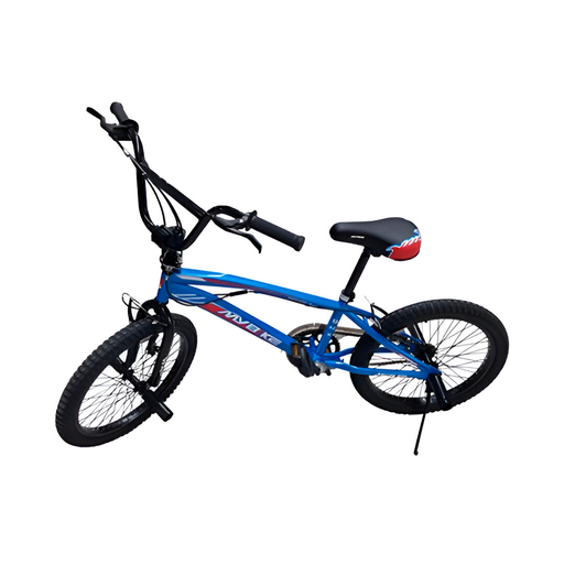 [129168] Bicicleta 20 bmx niño 1v max sin guia azul/blanco armada