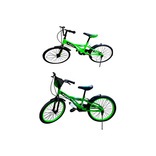 [129159] Bicicleta 20 bmx niño 1v max verde/negro armada