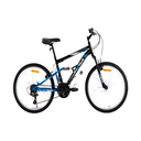 Bicicleta 24 mtb 21v con suspension delantero/trasero azul/gris armada