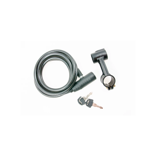[44544] Candado cable 6x1500mm con sop lock-1 negro