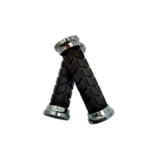 [61324] Guante bicicleta 22.2x122mm hule t27247 negro/cromo pulido