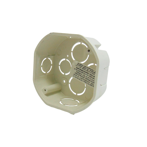 [65373] Caja electrica plastica octagonal 3.5" indum blanco/verde