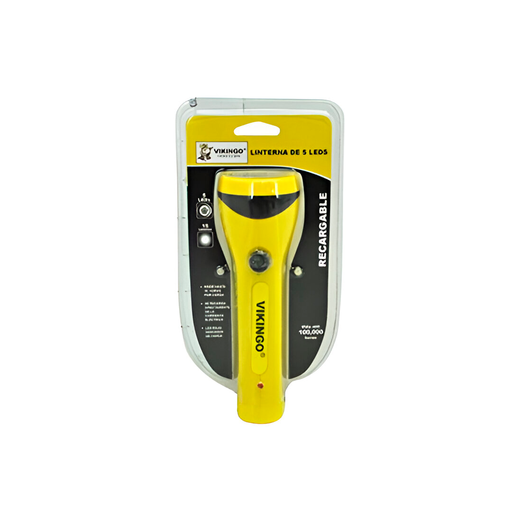 [62791] Foco mano 5led recargable vikingo vk-5led
