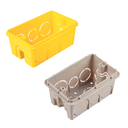Caja electrica plastica 2x4" tramontina 00/039 amarilla/gris
