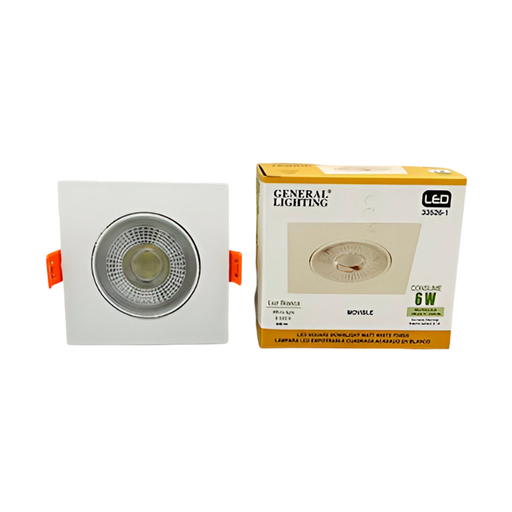 [143609] Lampara panel empotrable led 6w 6000k cuadrado 33526-1
