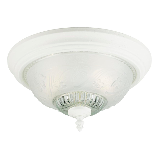 [6696] Lampara techo 2l westing 66162 blanco vidrio transparente