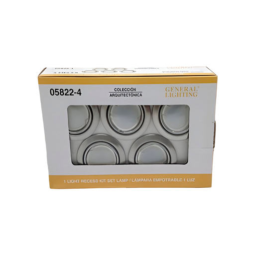 [127542] Lampara techo led 1l 3w 5822-4 5p niquel/s