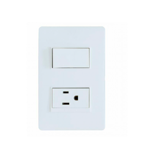 [116880] Switch sencillo con toma nobile btiaf2232 blanco