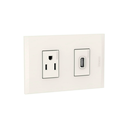 Tomacorriente doble usb nobile af2231 blanco