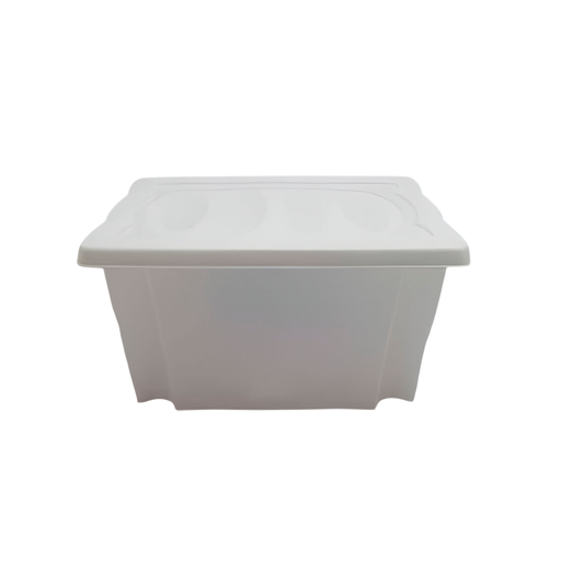 [97732] Caja plastica 43x33x24cm con tapa y54980820 blanco