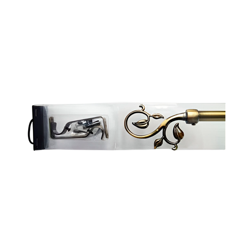 [93924] Cortinero de metal 48-84" con soporte 120014a bronce anticorrosivo