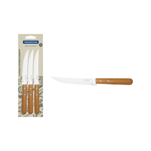 [31158] Cuchillos mango de madera 3pc tramontina 22300/305
