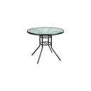 Mesa para patio redonda metal/vidrio 80x72cm