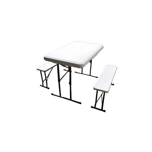 [109540] Mesa plastica 105x62x74cm con banca 3pc hy-p105
