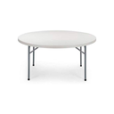 Mesa plastica plegable  redonda 6'180x74cm hy-r180