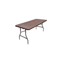 Mesa plastica/metal plegable 180x76x74cm negro/café
