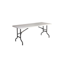 Mesa plastica/metal plegable 183x75x74.5cm 183 blanco