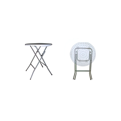 [91463] Mesa plastica/metal plegable 60cm red hy-r60 blanco