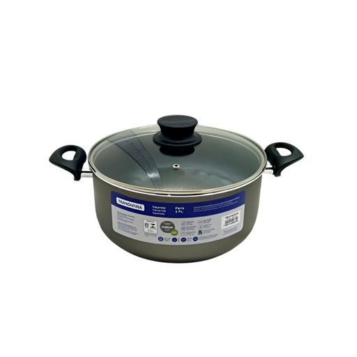 [2864] Olla de aluminio 26cm 6.3lt 2asas/tapa 28524/626