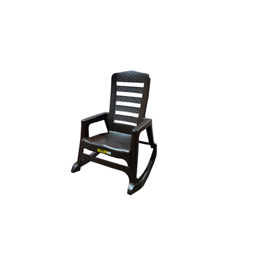 [114688] Silla plastica con brazo mecedora plastimas cafe