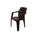 Silla plastica con braz plastimas 50203 cafe