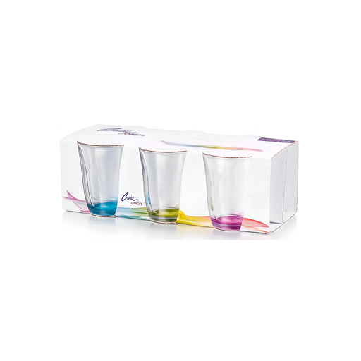 [88215] Vaso de vidrio 6pc 8.6-oz crisa 1700886 varios colores