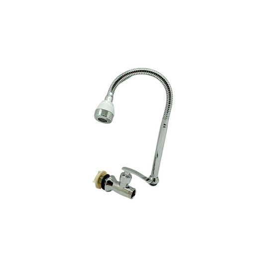 [125227] Llave lavatrasto 15" cuello flexible nt16211-1