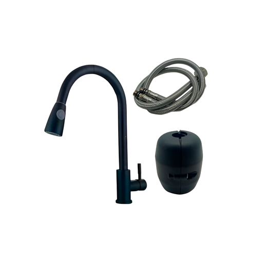 [120808] Llave lavatrasto 17" con accesorios boxer nt16305bk