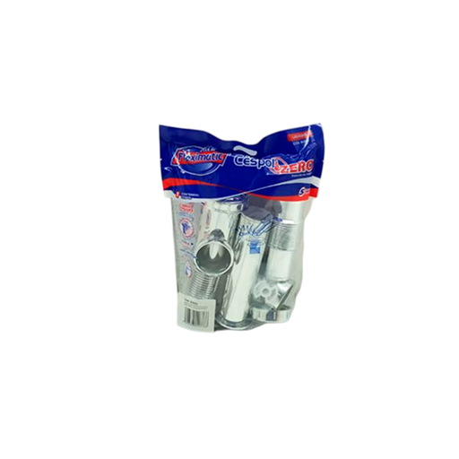 [127638] Sifon plastico 1.1/4" flexible con desague push 2218c