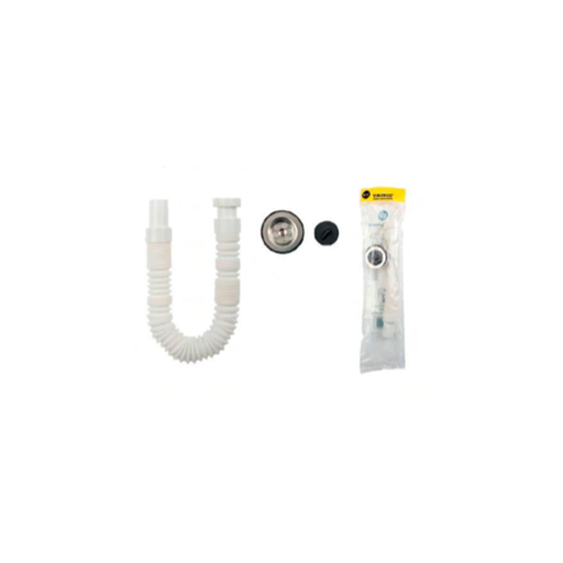 [87181] Sifon plastico 1.1/4" sencillo con desague spt114