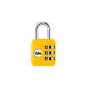 Candado combo yale yp1-28 0714 amarillo