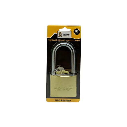 [133161] Candado vikingo 60mm con largo bp60l dorado