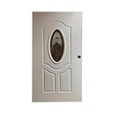 Puerta acero 36"x80" con vidrio zyg04