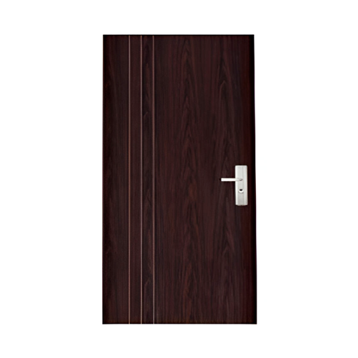 [129321] Puerta acero 36"x80" walnut zy08 negro