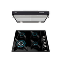 Estufa con extractor 24" teka cryst 60 negro