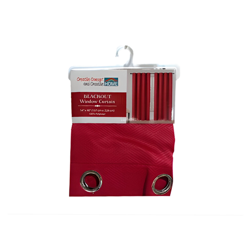 [134866] Cortina sala 54x90" 80% blackout rojo
