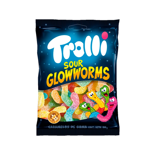 [147060] Dulce gomitas trolli 100g sour glowworms