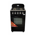 Estufa de gas 4 quemadores 50x50x85cm con horno 00a negro