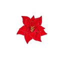 Flor navideña 20cm 2-cs2201-0103 rojo