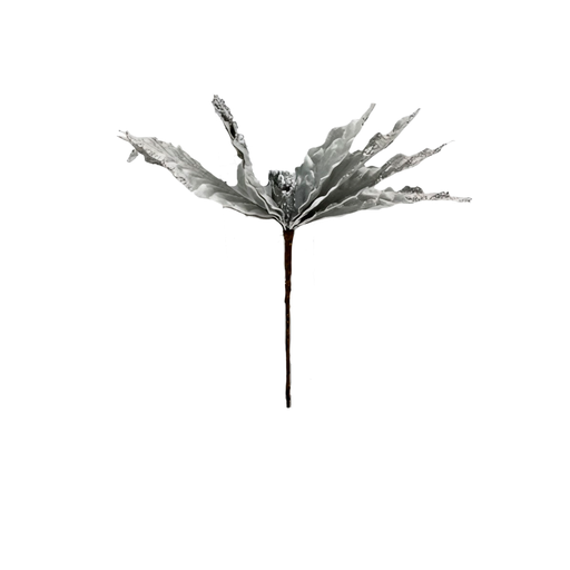 [129792] Flor navideña 23cm s23-17s plateado