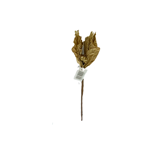[115604] Flor navideña 24cm stsd2301 dorado