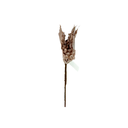 Flor navideña 25cm stsd2305 blanco/dorado