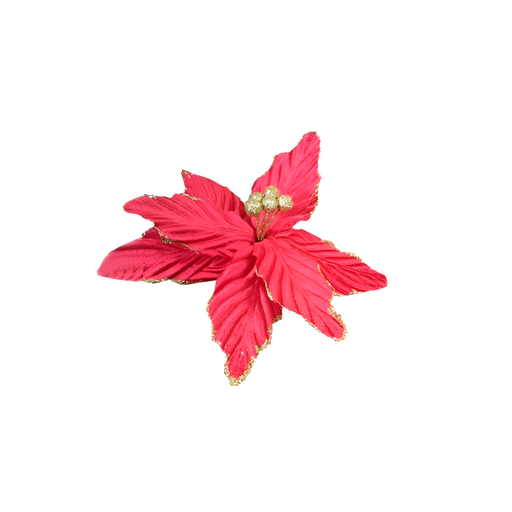 [76299] Flor navideña 26cm 2-cs1503-560 rojo