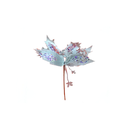Flor navideña 28cm mh1181 plateado/azul