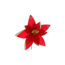 Flor navideña 30cm mh1082 rojo/dorado