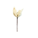 Flor navideña 30cm mh1099 beige/blanco